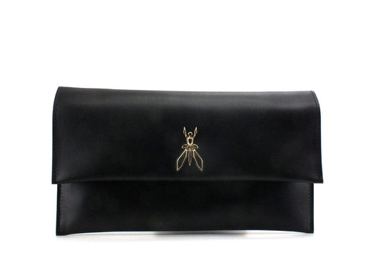 PATRIZIA PEPE Borsa Pochette Clutch Logo Black Nero CB5460L011-K103 - Sandrini Calzature e Abbigliamento