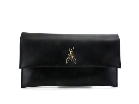 PATRIZIA PEPE Borsa Pochette Clutch Logo Black Nero CB5460L011-K103 - Sandrini Calzature e Abbigliamento