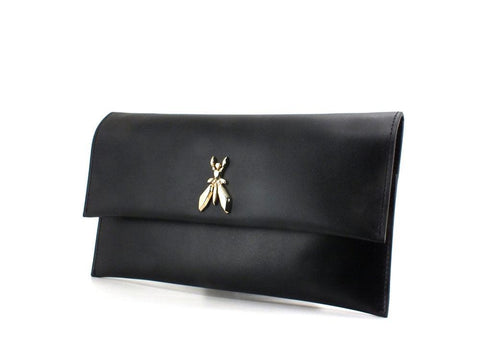 PATRIZIA PEPE Borsa Pochette Clutch Logo Black Nero CB5460L011-K103 - Sandrini Calzature e Abbigliamento
