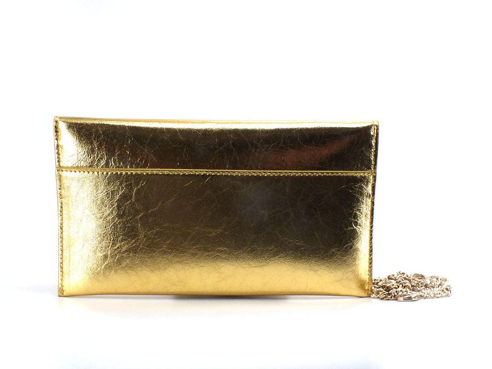 PATRIZIA PEPE Borsa Pochette Clutch Logo Oro Gold Star CB5460L041-Y360 - Sandrini Calzature e Abbigliamento