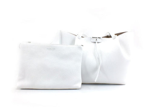PATRIZIA PEPE Borsa Saddle Clutch Logo Ape Bianco CB8895L001-W146 - Sandrini Calzature e Abbigliamento