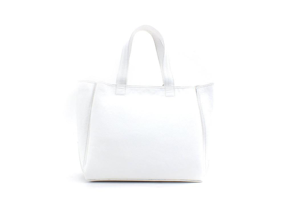 PATRIZIA PEPE Borsa Saddle Logo Printed Fluo Bianco CB0060L001-W146 - Sandrini Calzature e Abbigliamento
