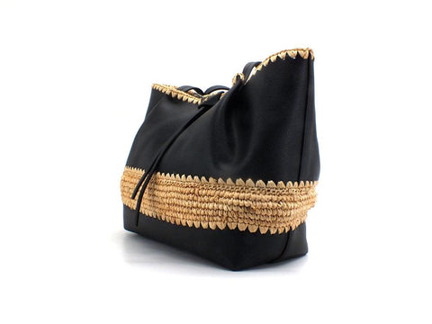 PATRIZIA PEPE Borsa Saddle Logo Profilo Corda Nero 2B8895L042-K103 - Sandrini Calzature e Abbigliamento