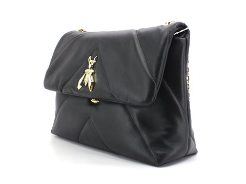 PATRIZIA PEPE Borsa Satchel Quilted Logo Black 2VA302-A229 - Sandrini Calzature e Abbigliamento