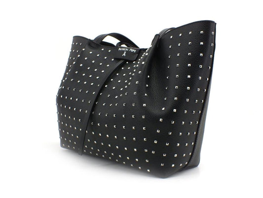 PATRIZIA PEPE Borsa Shopper Borchie Pelle Black Nero 2V8895-A9D1 - Sandrini Calzature e Abbigliamento