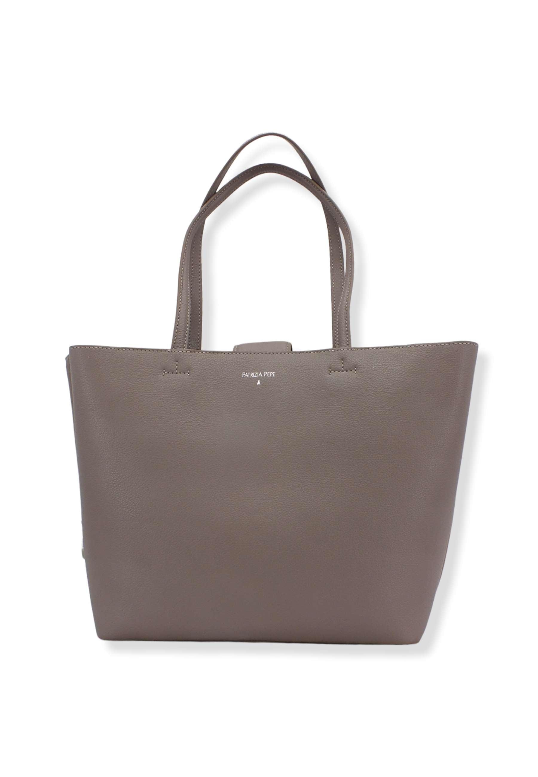 PATRIZIA PEPE Borsa Tote Flap Clutch Marrone Dark Tatami 8B0391-L001 - Sandrini Calzature e Abbigliamento