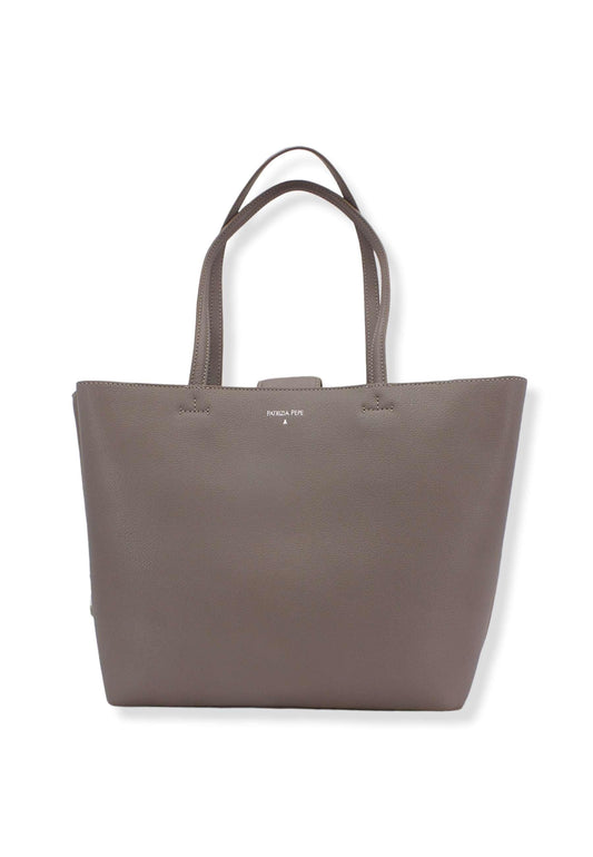 PATRIZIA PEPE Borsa Tote Flap Clutch Marrone Dark Tatami 8B0391-L001 - Sandrini Calzature e Abbigliamento