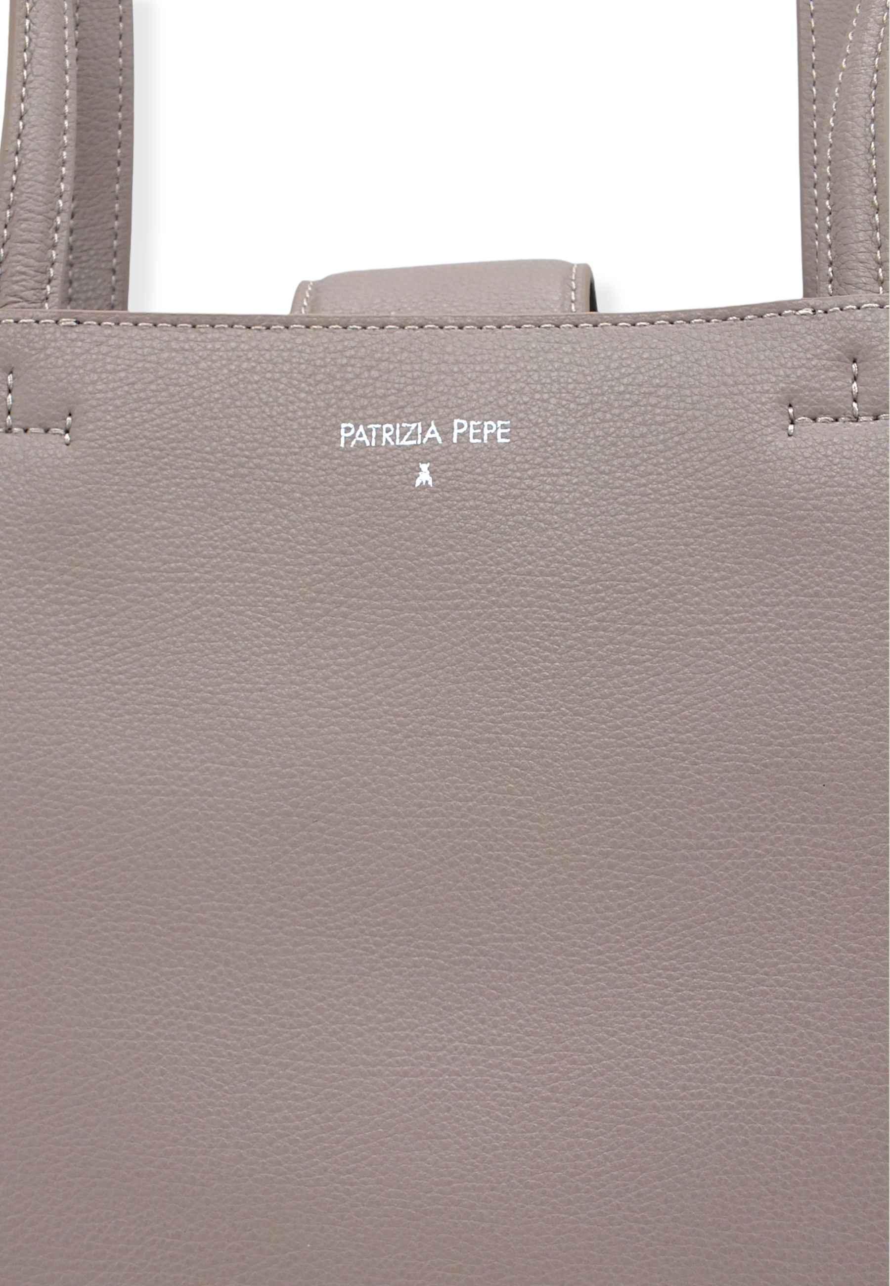 PATRIZIA PEPE Borsa Tote Flap Clutch Marrone Dark Tatami 8B0391-L001 - Sandrini Calzature e Abbigliamento