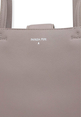 PATRIZIA PEPE Borsa Tote Flap Clutch Marrone Dark Tatami 8B0391-L001 - Sandrini Calzature e Abbigliamento