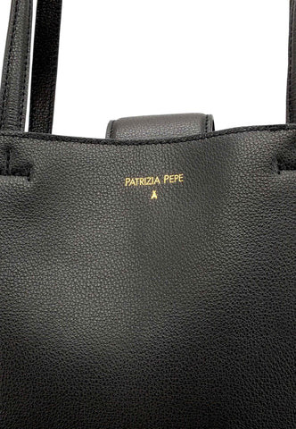 PATRIZIA PEPE Borsa Tote Flap Clutch Nera 8B0391-L001 - Sandrini Calzature e Abbigliamento