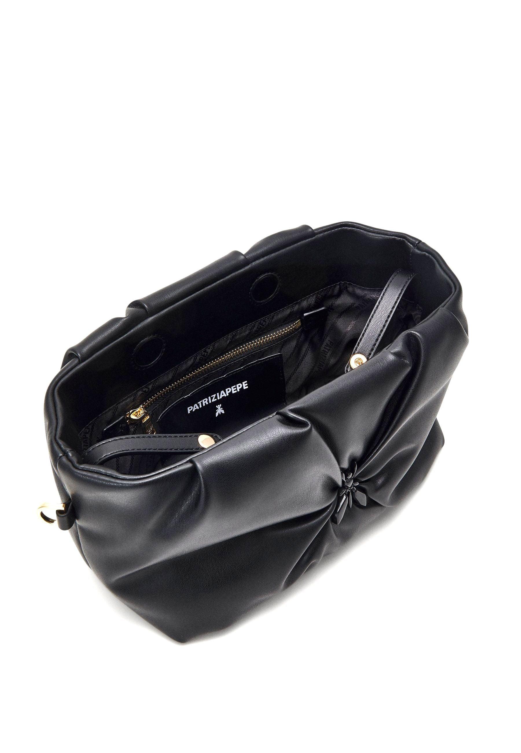 PATRIZIA PEPE Borsa Tote Loghi Nera 8B0080-E010 - Sandrini Calzature e Abbigliamento