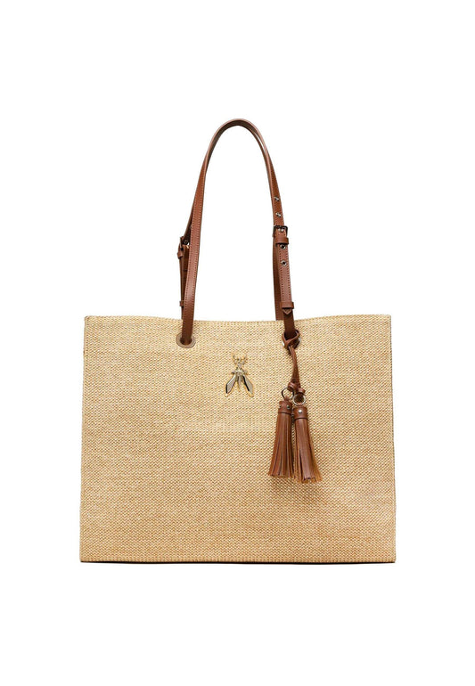 PATRIZIA PEPE Borsa Tote Macramè Natural 8B0112-V004 - Sandrini Calzature e Abbigliamento