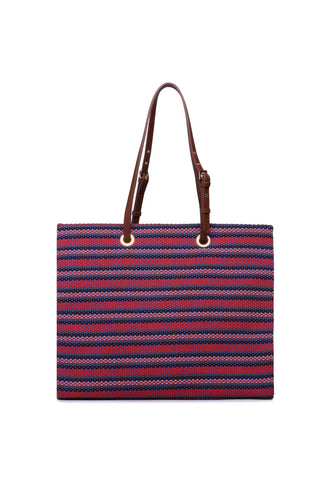 PATRIZIA PEPE Borsa Tote Macramè Red Blue 8B0112-V012 - Sandrini Calzature e Abbigliamento