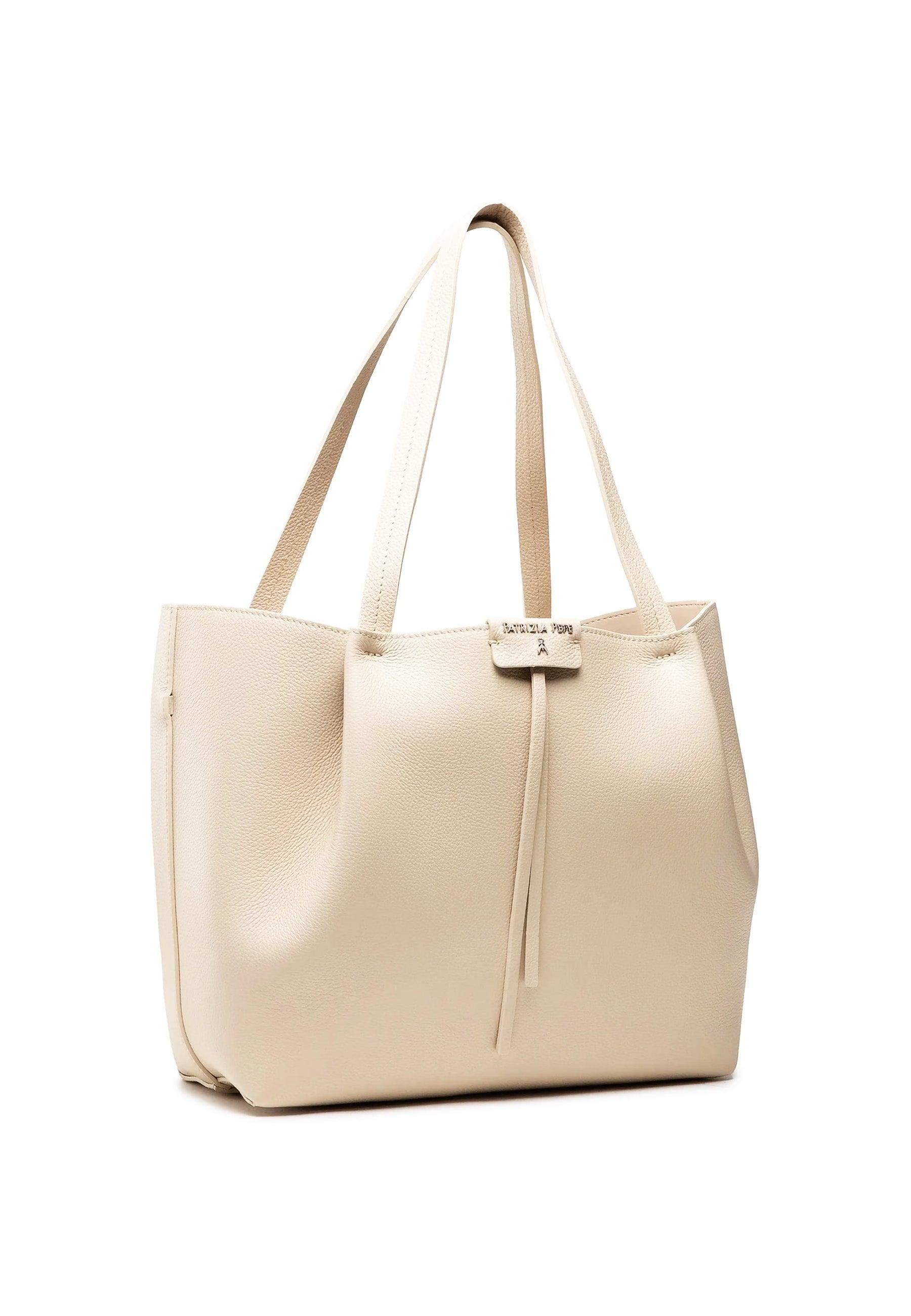 PATRIZIA PEPE Borsa Tote Mid Beige CB8895-L001 - Sandrini Calzature e Abbigliamento