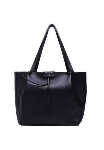 PATRIZIA PEPE Borsa Tote Mid Black Light Gold CB8895-L001 - Sandrini Calzature e Abbigliamento