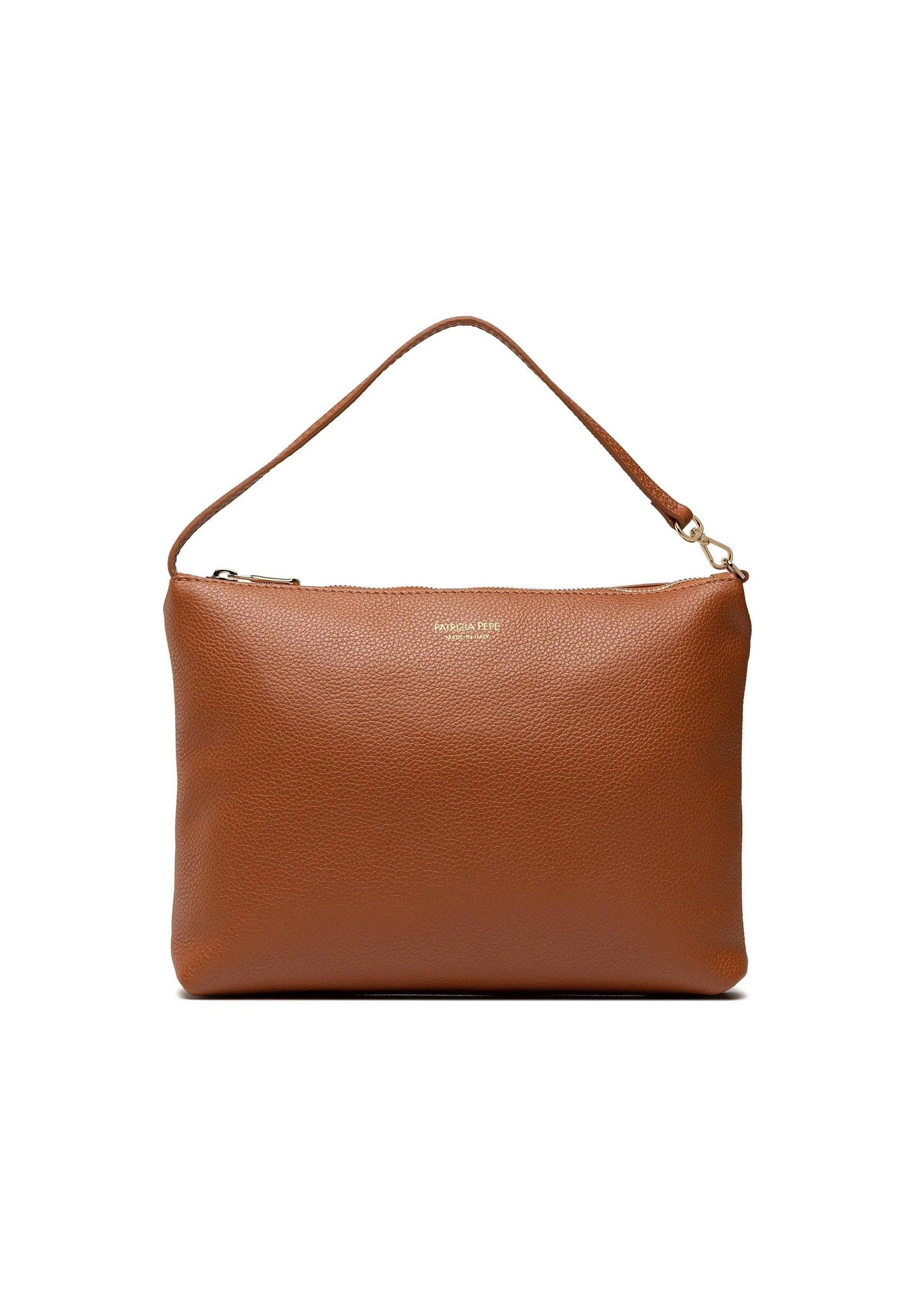 PATRIZIA PEPE Borsa Tote Mid New Cuoio CB8895-L001 - Sandrini Calzature e Abbigliamento