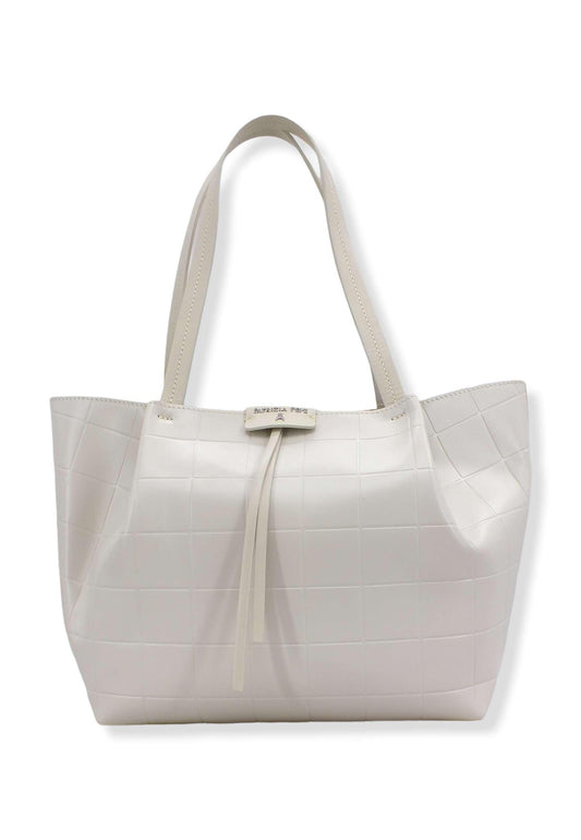 PATRIZIA PEPE Borsa Tote Mid Off White 8B8895-L046 - Sandrini Calzature e Abbigliamento