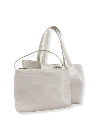 PATRIZIA PEPE Borsa Tote Mid Off White 8B8895-L046 - Sandrini Calzature e Abbigliamento