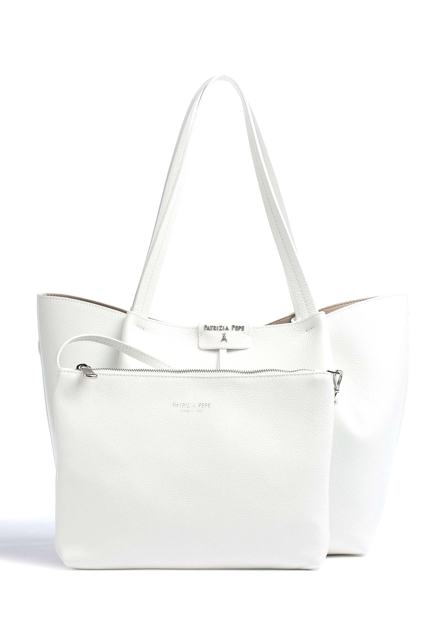 PATRIZIA PEPE Borsa Tote White CB8895-L001 - Sandrini Calzature e Abbigliamento