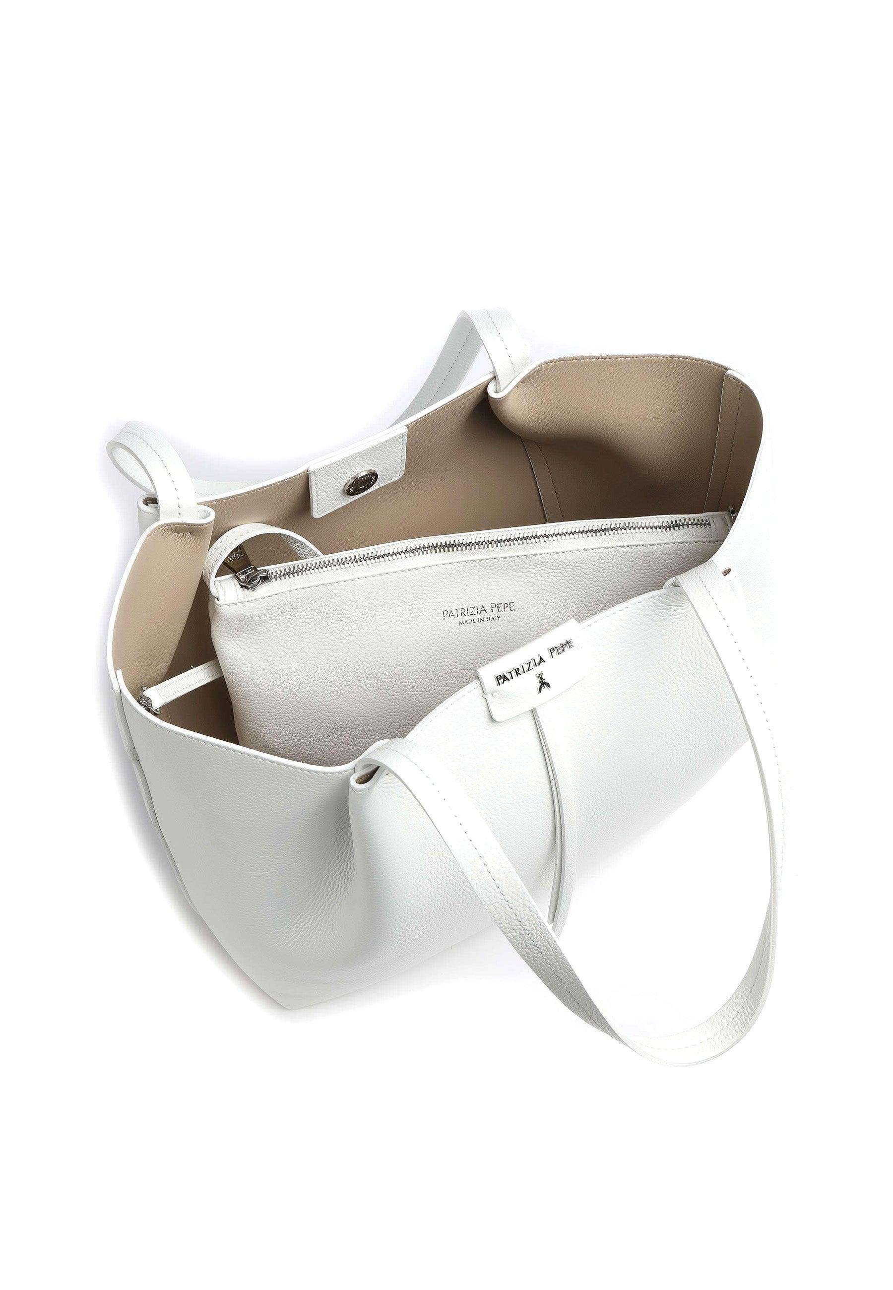 PATRIZIA PEPE Borsa Tote White CB8895-L001 - Sandrini Calzature e Abbigliamento