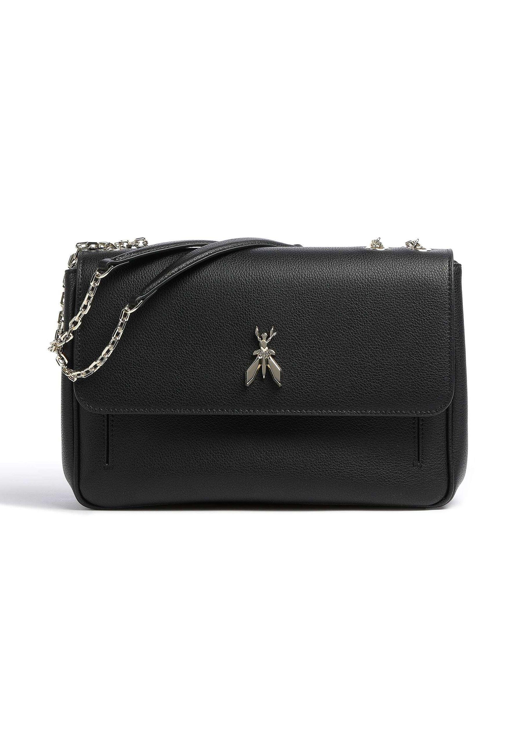 PATRIZIA PEPE Borsa Tracolla Black Light Gold 8B0100-L001 - Sandrini Calzature e Abbigliamento
