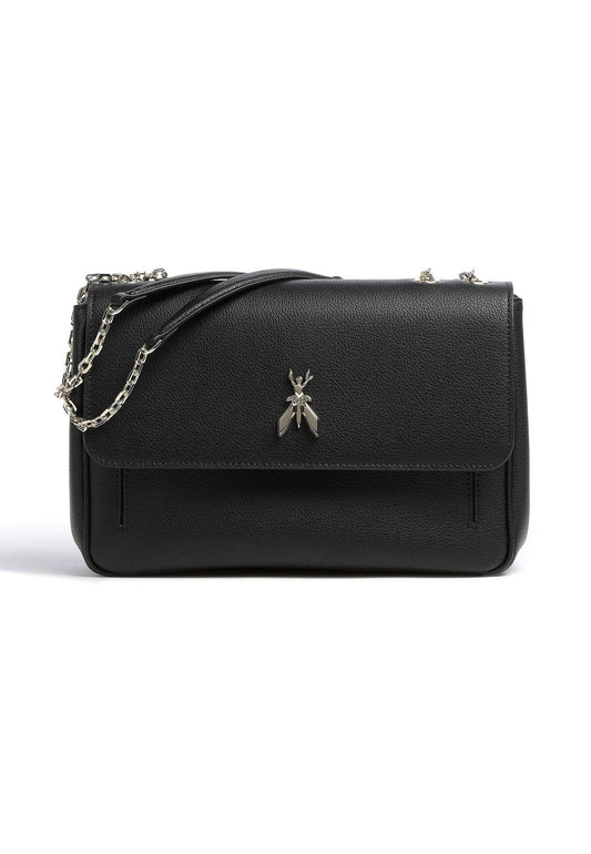 PATRIZIA PEPE Borsa Tracolla Black Light Gold 8B0100-L001 - Sandrini Calzature e Abbigliamento
