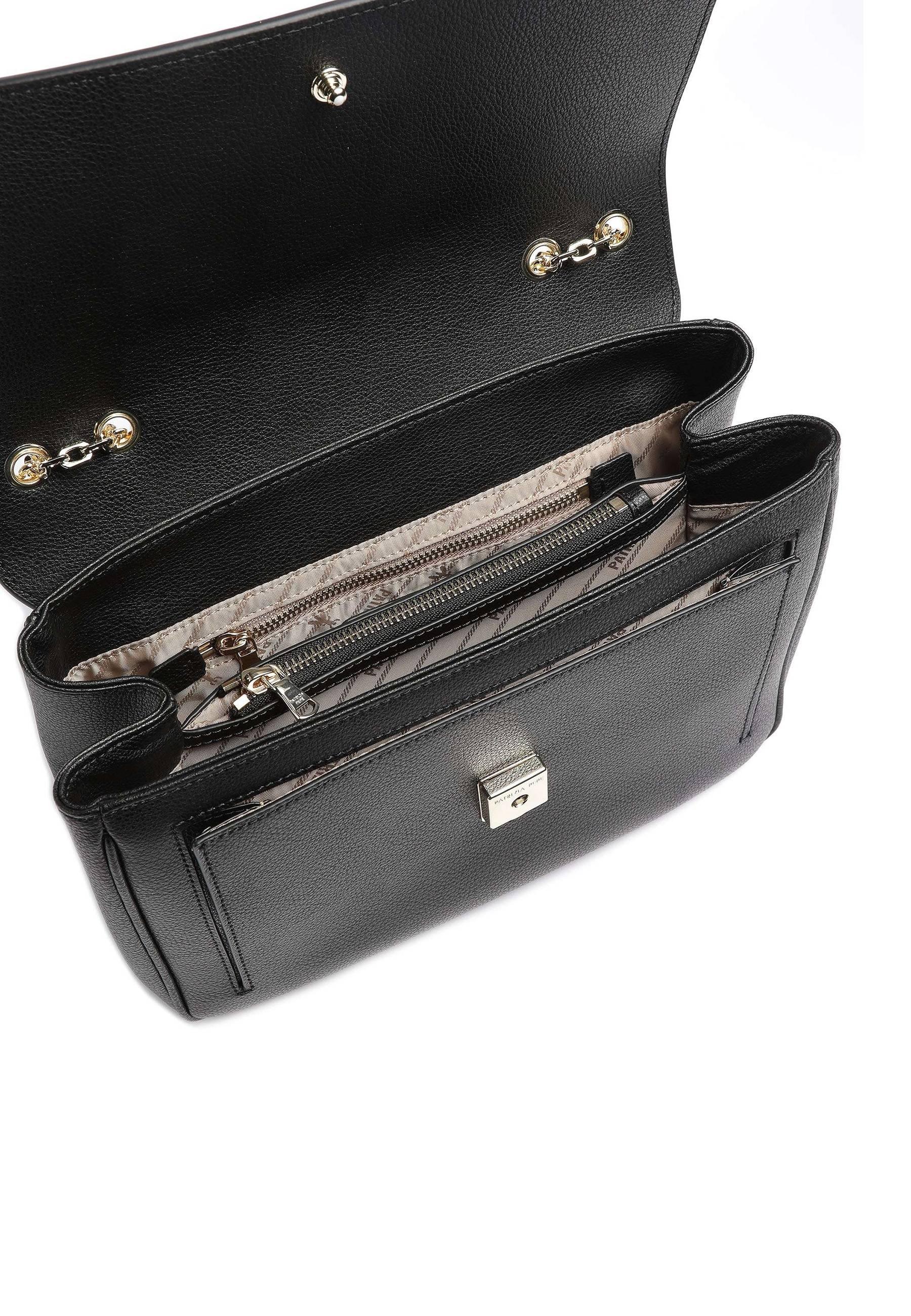 PATRIZIA PEPE Borsa Tracolla Black Light Gold 8B0100-L001 - Sandrini Calzature e Abbigliamento