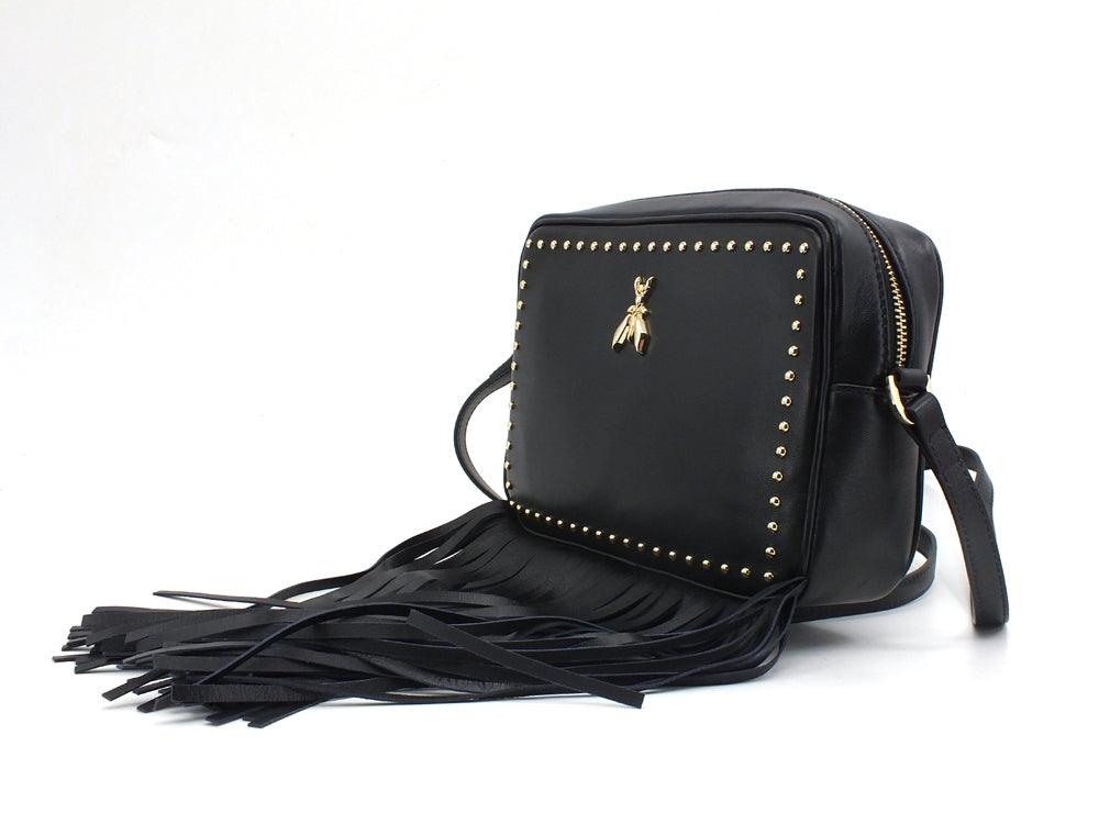 PATRIZIA PEPE Borsa Tracolla Borchie Frange Black Nero 2VA051-A8W7 - Sandrini Calzature e Abbigliamento