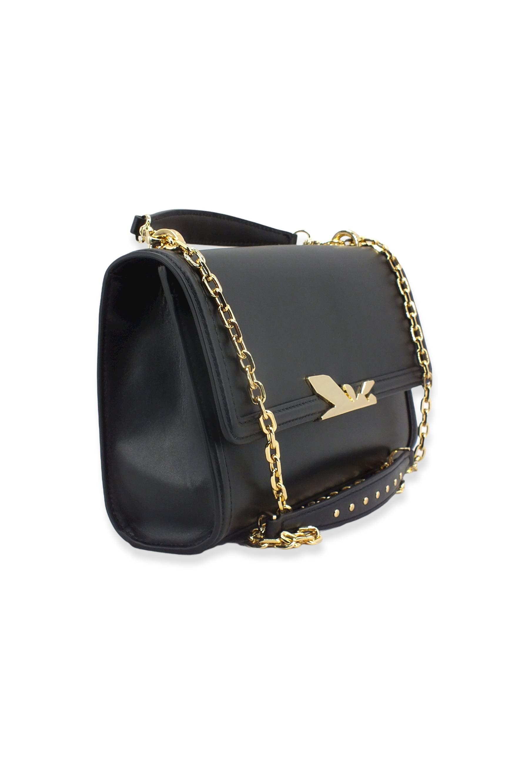 PATRIZIA PEPE Borsa Tracolla Crossbody Flap Logo Nera 8B0058-L034 - Sandrini Calzature e Abbigliamento
