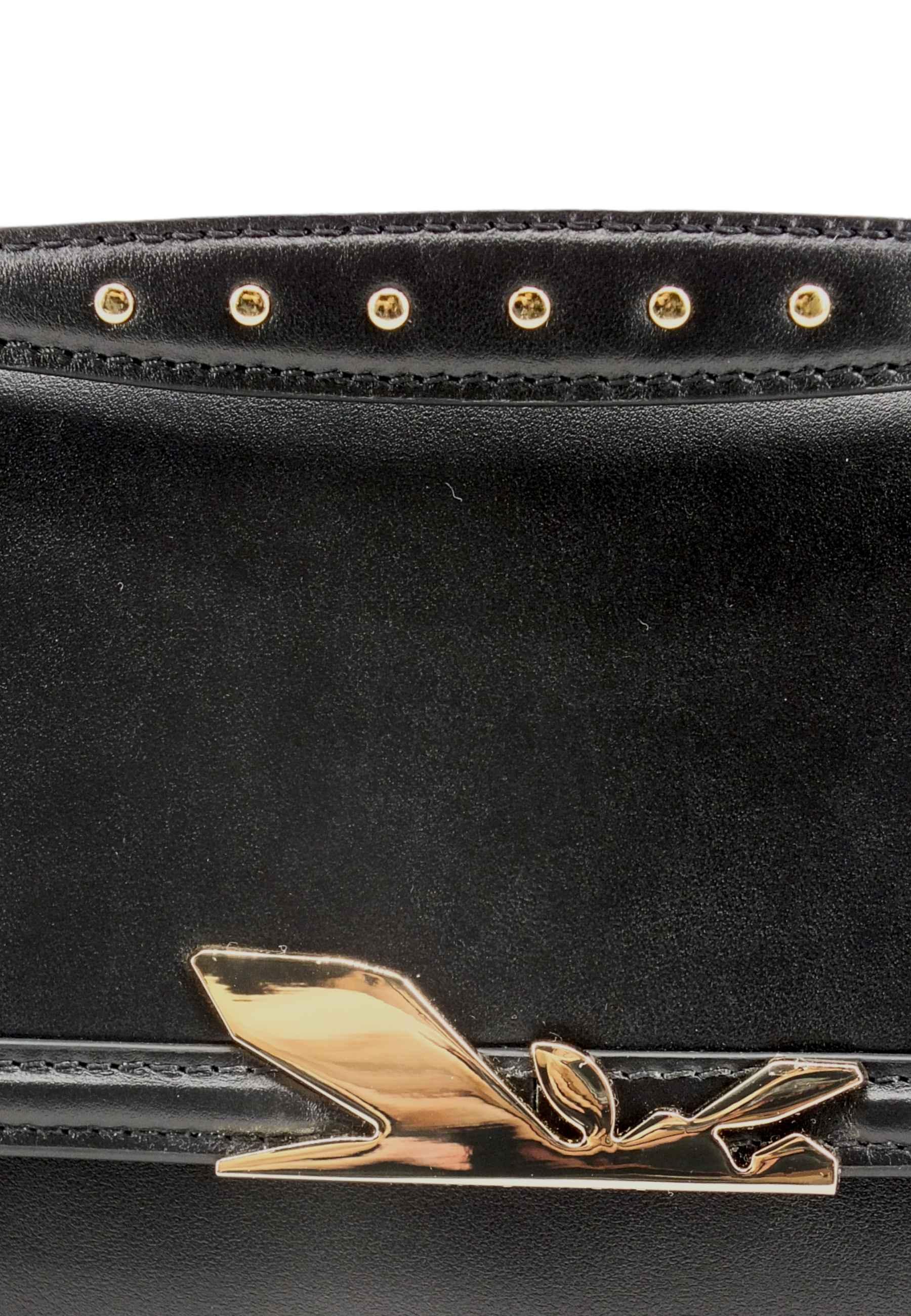 PATRIZIA PEPE Borsa Tracolla Crossbody Flap Logo Nera 8B0058-L034 - Sandrini Calzature e Abbigliamento
