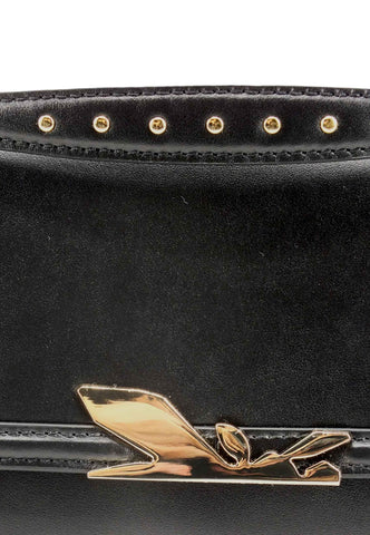 PATRIZIA PEPE Borsa Tracolla Crossbody Flap Logo Nera 8B0058-L034 - Sandrini Calzature e Abbigliamento