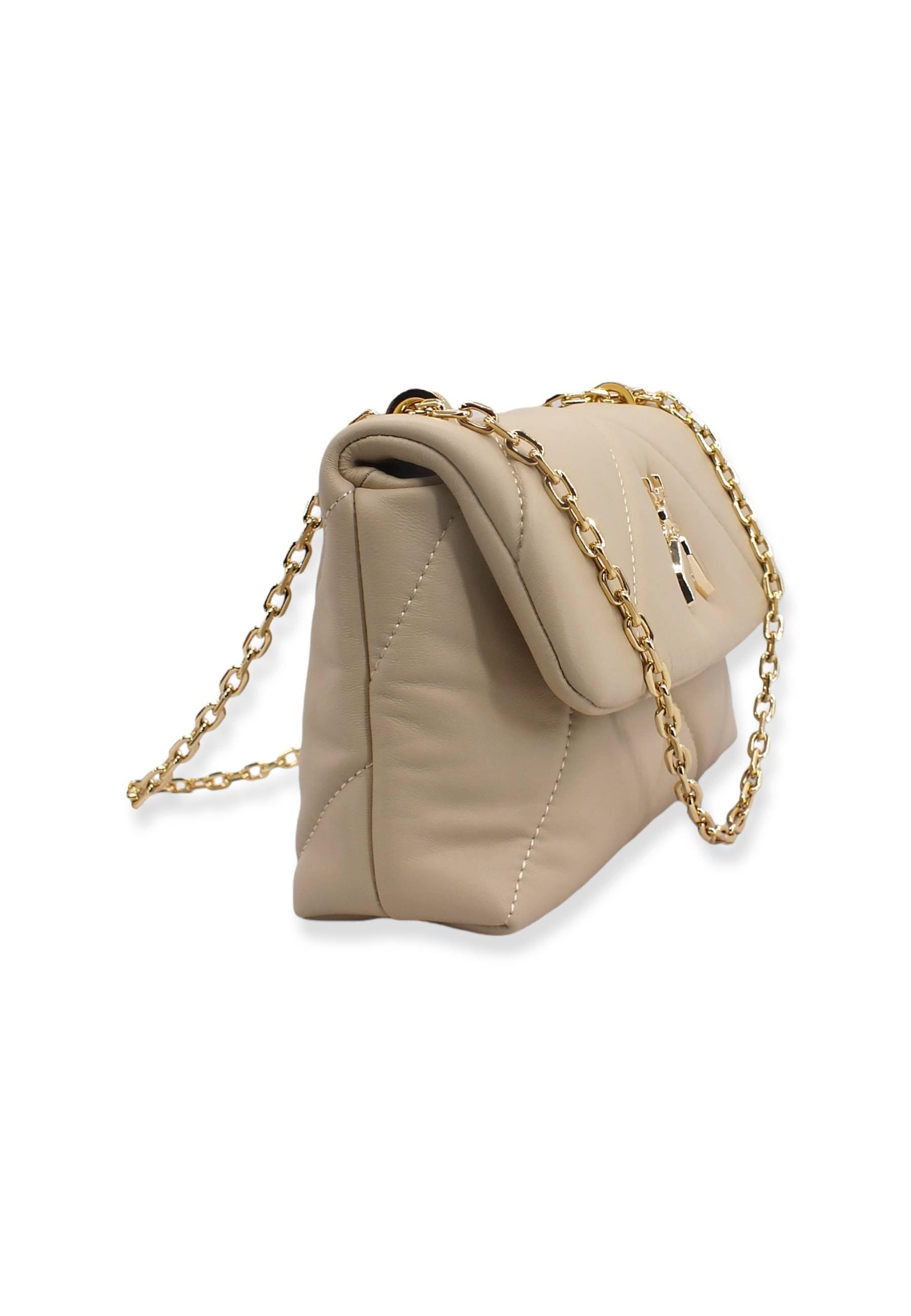 PATRIZIA PEPE Borsa Tracolla Crossbody Logo Beige Ocean Sand CB0084-L006 - Sandrini Calzature e Abbigliamento