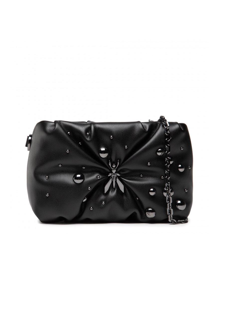 PATRIZIA PEPE Borsa Tracolla Crossbody Logo Borchie Nera 8B0082-E013 - Sandrini Calzature e Abbigliamento
