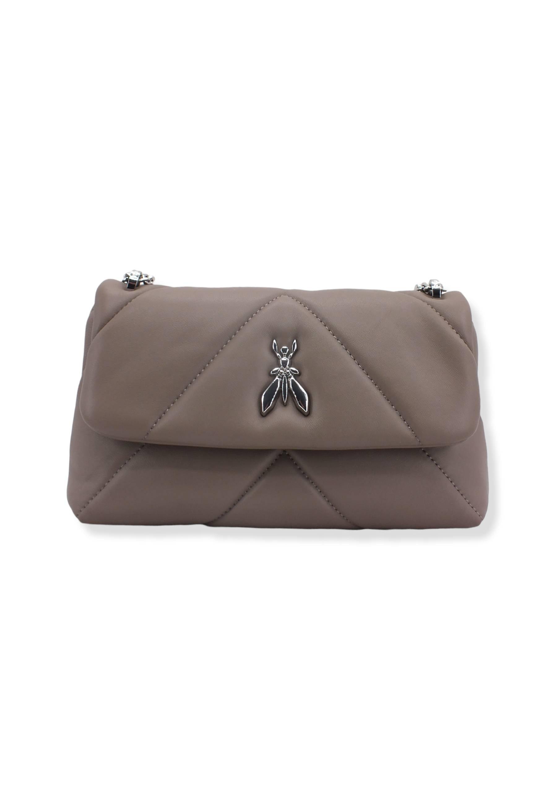 PATRIZIA PEPE Borsa Tracolla Crossbody Logo Marrone Dark Tatami CB0084-L006 - Sandrini Calzature e Abbigliamento