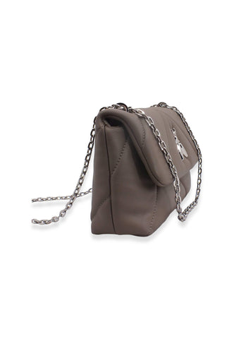 PATRIZIA PEPE Borsa Tracolla Crossbody Logo Marrone Dark Tatami CB0084-L006 - Sandrini Calzature e Abbigliamento