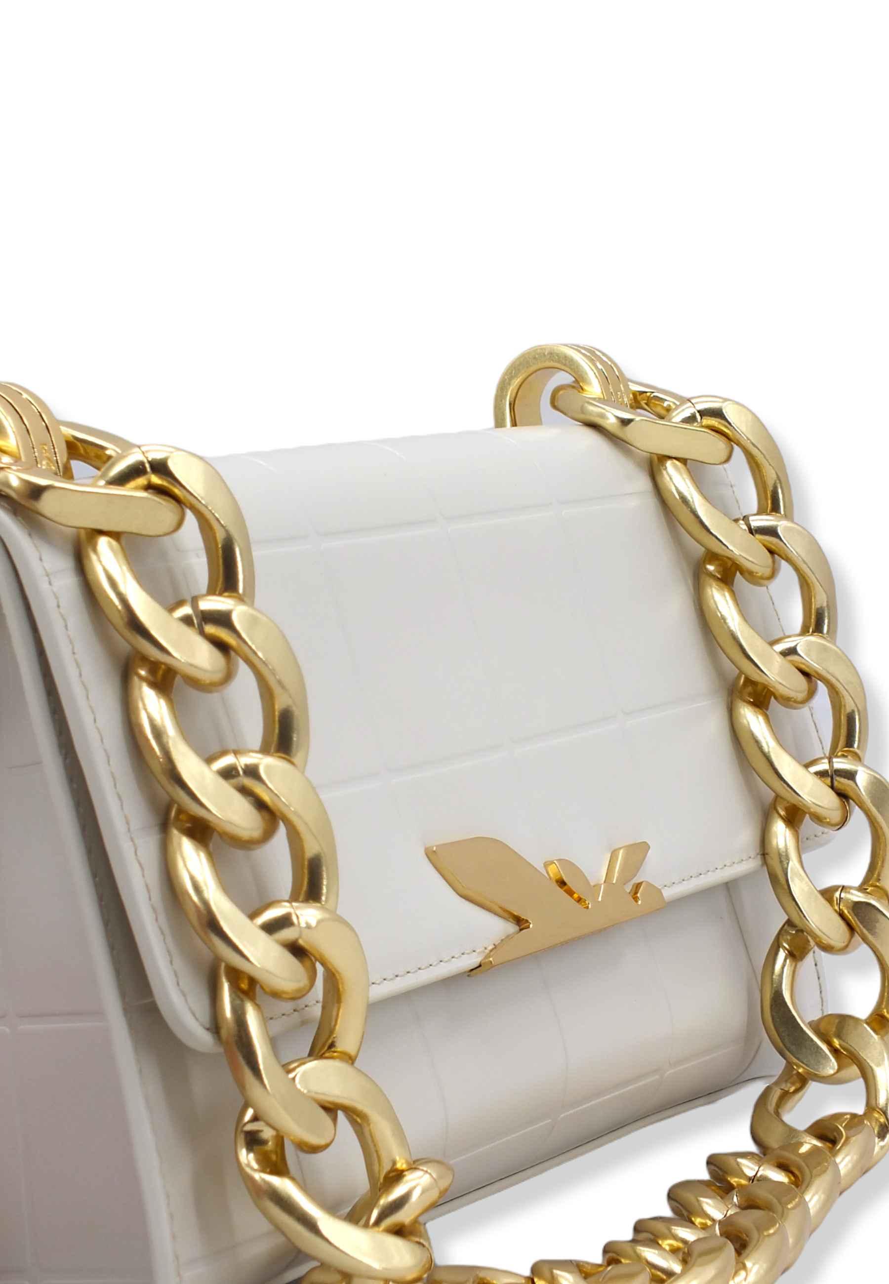 PATRIZIA PEPE Borsa Tracolla Crossbody Off White 8B0057-L046 - Sandrini Calzature e Abbigliamento