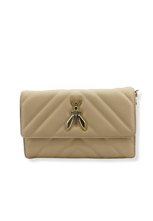 PATRIZIA PEPE Borsa Tracolla Crossbody Quilted Beige Ocean Sand CB9798-L004 - Sandrini Calzature e Abbigliamento