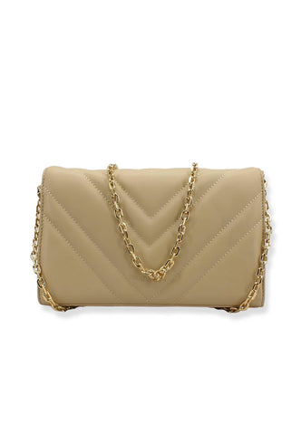 PATRIZIA PEPE Borsa Tracolla Crossbody Quilted Beige Ocean Sand CB9798-L004 - Sandrini Calzature e Abbigliamento