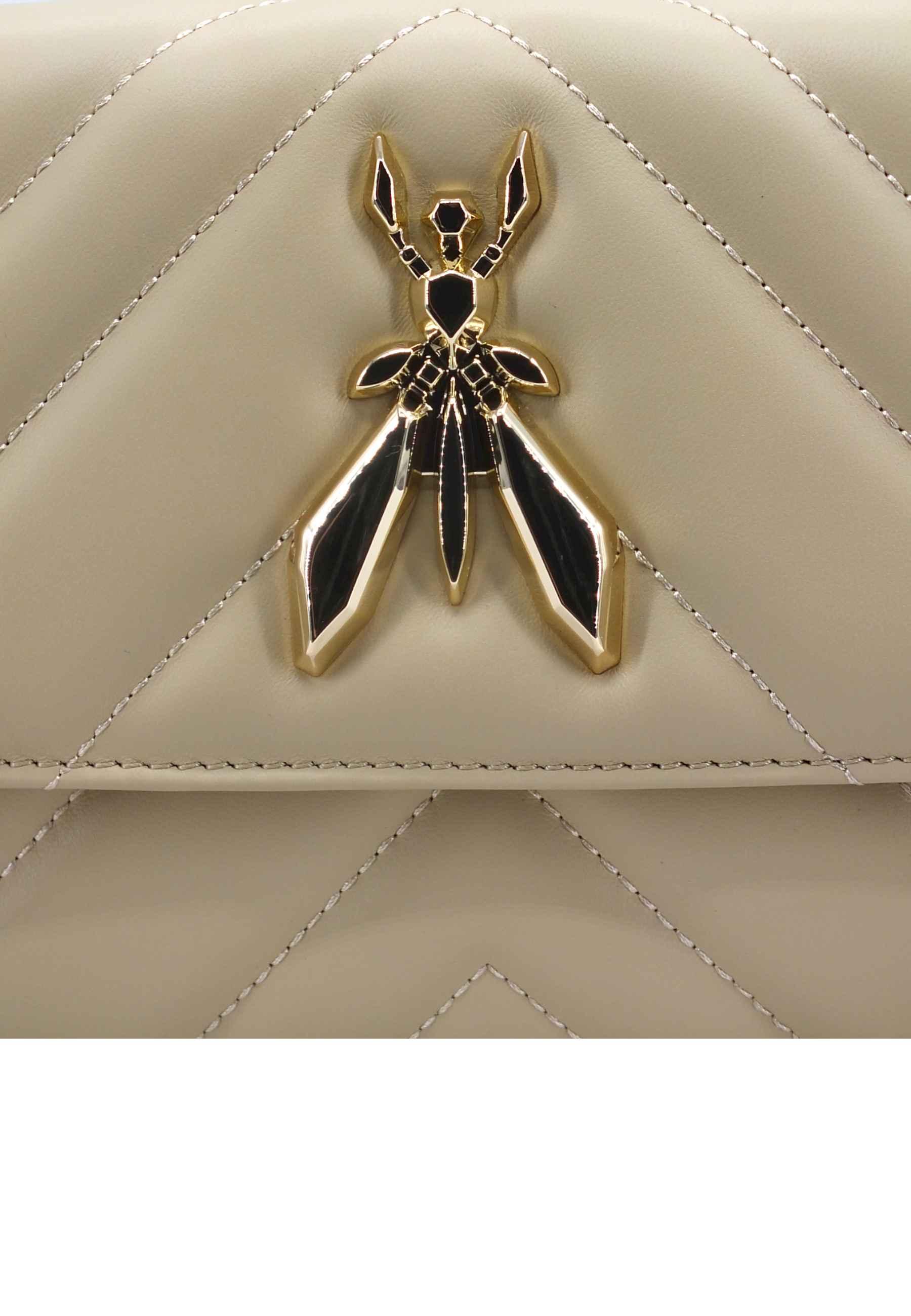 PATRIZIA PEPE Borsa Tracolla Crossbody Quilted Beige Ocean Sand CB9798-L004 - Sandrini Calzature e Abbigliamento