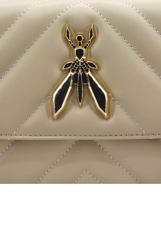 PATRIZIA PEPE Borsa Tracolla Crossbody Quilted Beige Ocean Sand CB9798-L004 - Sandrini Calzature e Abbigliamento