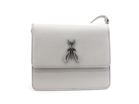 PATRIZIA PEPE Borsa Tracolla Logo Ice Grey 2V9796-A4U8W - Sandrini Calzature e Abbigliamento