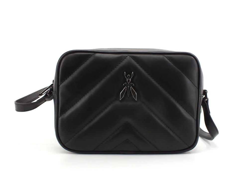 PATRIZIA PEPE Borsa Tracolla Logo Metal Black Gun 2VA023-A8K7 - Sandrini Calzature e Abbigliamento