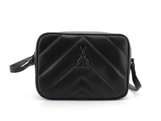 PATRIZIA PEPE Borsa Tracolla Logo Metal Black Gun 2VA023-A8K7 - Sandrini Calzature e Abbigliamento