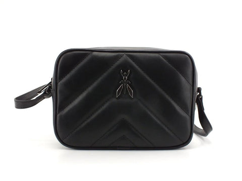 PATRIZIA PEPE Borsa Tracolla Logo Metal Black Gun 2VA023-A8K7 - Sandrini Calzature e Abbigliamento