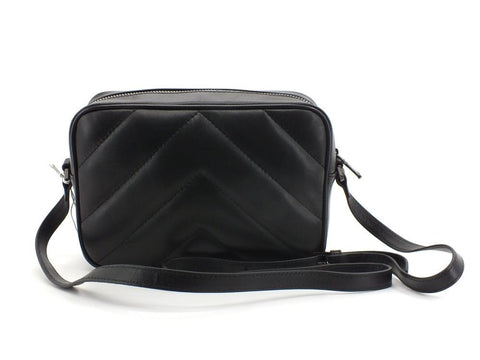 PATRIZIA PEPE Borsa Tracolla Logo Metal Black Gun 2VA023-A8K7 - Sandrini Calzature e Abbigliamento