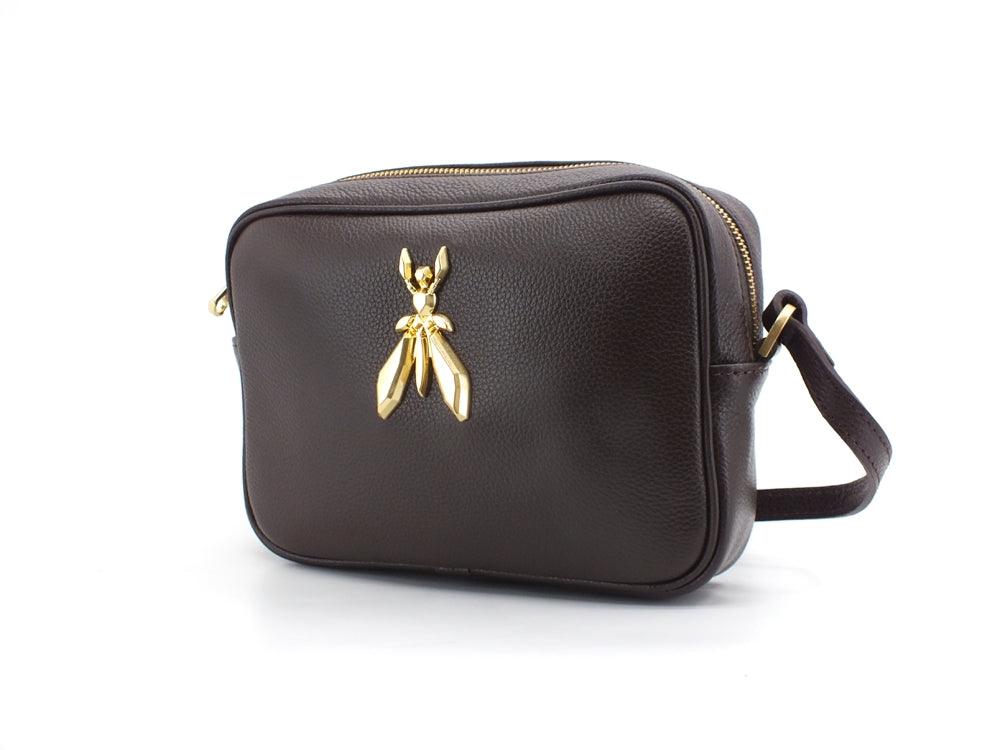 PATRIZIA PEPE Borsa Tracolla Pelle Logo Ebony 2VA051-A4U8G - Sandrini Calzature e Abbigliamento
