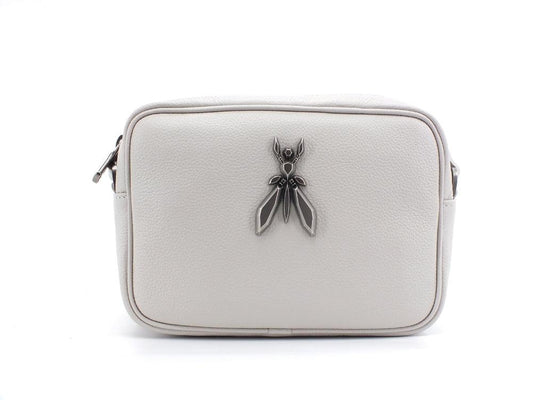PATRIZIA PEPE Borsa Tracolla Pelle Logo Ice Grey 2VA051-A4U8W - Sandrini Calzature e Abbigliamento