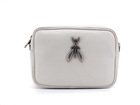 PATRIZIA PEPE Borsa Tracolla Pelle Logo Ice Grey 2VA051-A4U8W - Sandrini Calzature e Abbigliamento