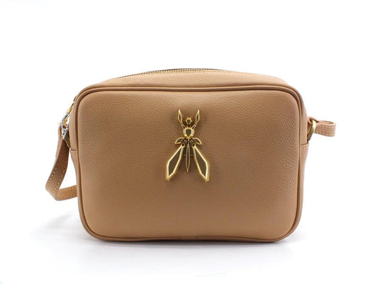 PATRIZIA PEPE Borsa Tracolla Pelle Logo Pompei Beige 2VA051-A4U8G - Sandrini Calzature e Abbigliamento