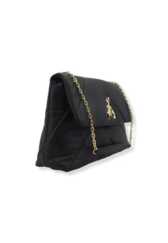 PATRIZIA PEPE Borsa Tracolla Satchel Logo Nera CB0302-L006 - Sandrini Calzature e Abbigliamento